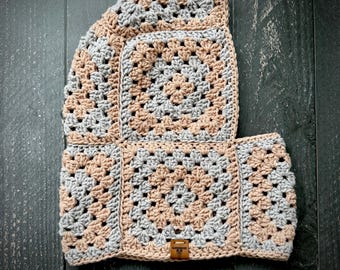 Granny Square Balaclava // Hood // Winter Hat // Crochet Balaclava // Knit Balaclava