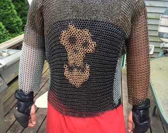 chainmail print t shirt