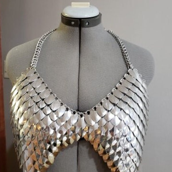 choose a color color Scalemail top bikini bra chain mail chainmail larp cosplay renaissance fair Red Sonja LOTR GOT MTG
