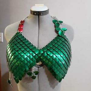 Poison Ivy chainmail chain mail Scalemail Bikini Top bra