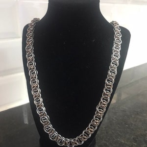 chainmail stainless/bronze acute helm chain necklace squire Knight Viking Medieval