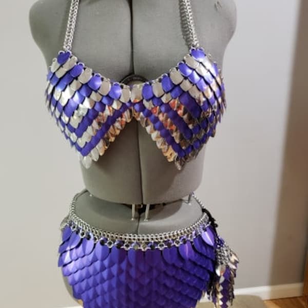 Chevron Chainmail /Scalemail Outfit Set with Bag