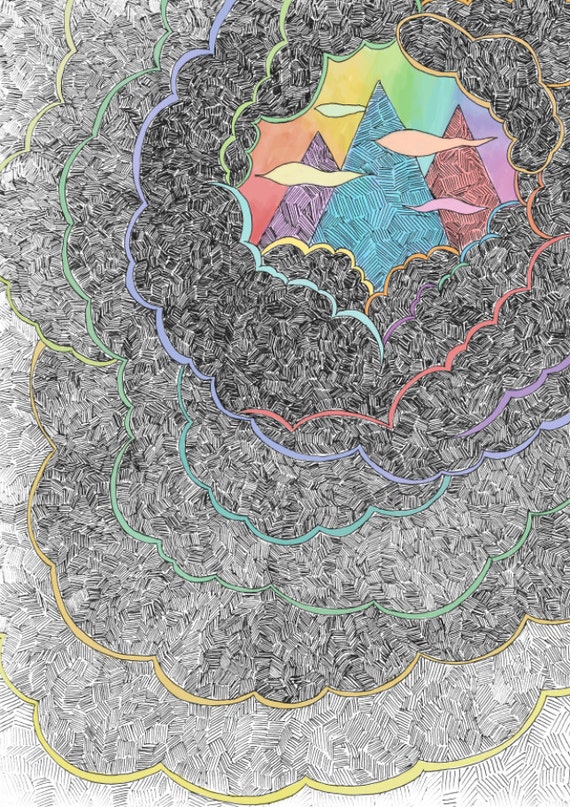 Items similar to Illusion, Archival quality print, home decor, wall art