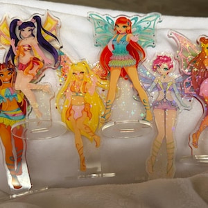 Winx Club Enchantix Acrylic Standee | Fairy | Rainbow | Stella | Flora | Musa | Bloom | Tecna | Musa | Layla/Aisha |
