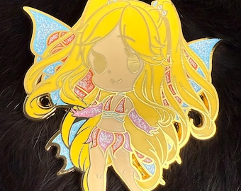 Sun and Moon Fairy 2.75” Enamel Pin | Winx Club Inspired | Limited 50pcs