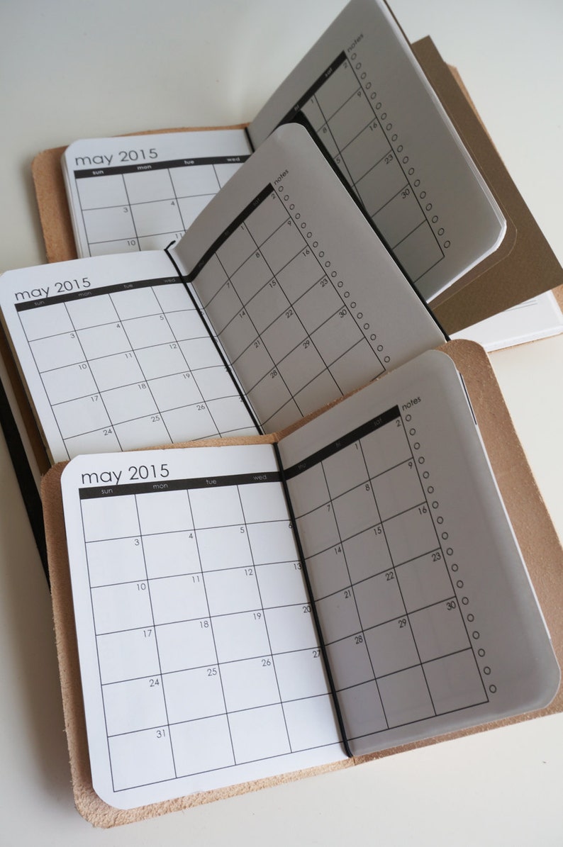 Journal Refill/Insert Monthly Calendars and Planners Etsy