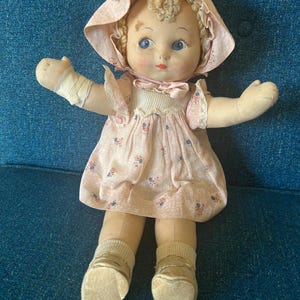 Very Rare 1920s Effanbee Pat-O-Pat Cloth Doll