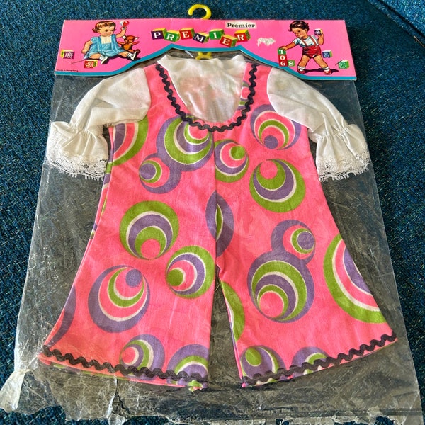 Groovy 1960s Premier One Piece Doll Outfit in Original Packaging