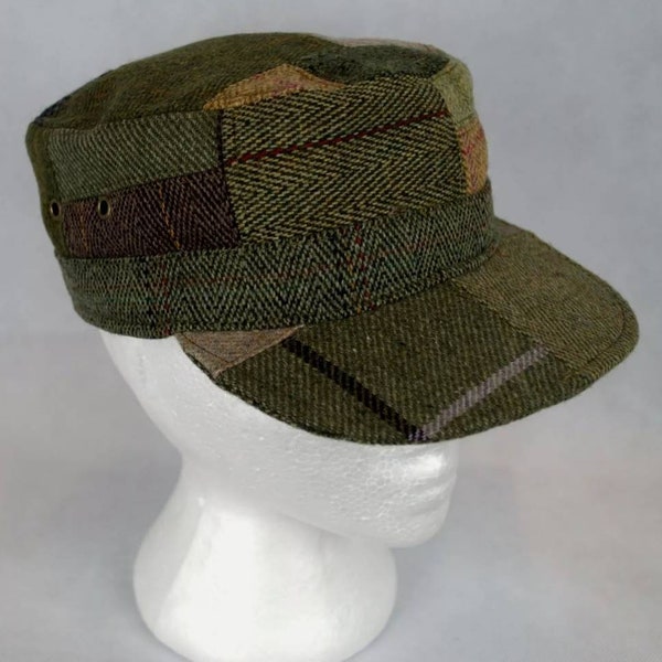 Unisex Tweed Cadet / Military Style Cap