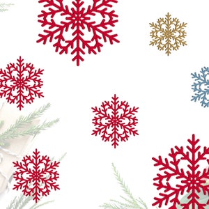 Motif de broderie de flocon de neige, broderie de flocons de neige, décorations de Noël, broderie de vacances, fait à la main, broderie de bonhomme de neige, téléchargement numérique image 1