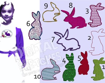 Bunny Set, Happy Easter Embroidery, Easter Ornament, Easter Bunny Embroidery, Easter Embroidery Art, Happy Bunny Embroidery, Easter Decor
