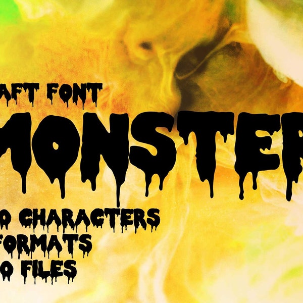 Monster Craft Font, Halloween Svg Font, Scary Monster Alphabet, Crafting Font, Halloween Crafting Font, Cricut Alphabet Svg, Letters SVG