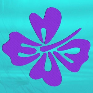 Flower Embroidery Design, Hawaii Blossom Embrodery, Hibiscus Flower Digital Design For Embroidery Machine