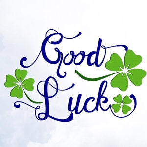 Good Luck Machine Embroidery Design, Cloverleaf Embroidery Pattern
