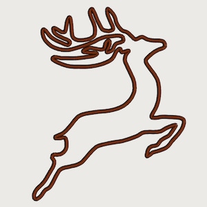 Deer Applique Embroidery Design