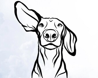 Croquis de SVG de chien, dessins numériques de chiens drôles pour les machines de découpe Cricut et Silhouette, dessins graphiques vectoriels d'animaux, croquis numériques