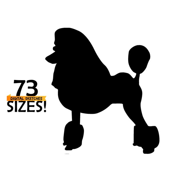Poodle Embroidery Design, 73 Sizes, King poodle Dog Machine Embroidery Pattern, Animals Embroidery Motifs, DIY Supplies, Digital Art
