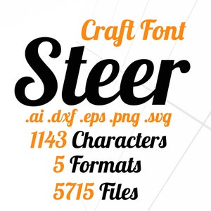 Bold Script Font: Modern SVG Font for Cricut (Digital Download)