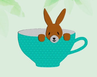 Hase Stickerei Design, Hase Stickerei, Osterhase Stickerei, Frühling Stickerei, Ostern Ornament, Tasse Stickerei, digitaler Download