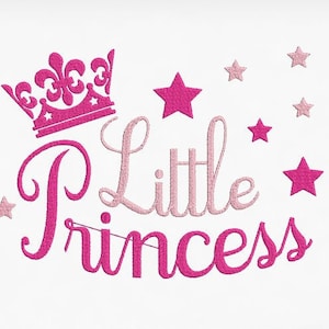 Diseño de bordado de princesa, patrón de bordado de princesa, arte de bordado de princesa, dicho de princesa, descarga digital