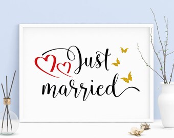 Just married pdf | Etsy