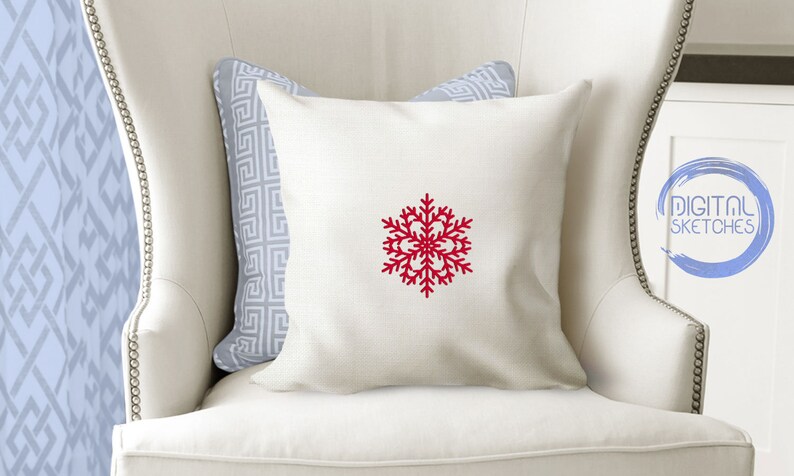 Snowflake Embroidery Design, Snowflakes Embroidery, Christmas Ornaments, Holiday Embroidery, Handmade, Snowman Embroidery, Digital Download image 3