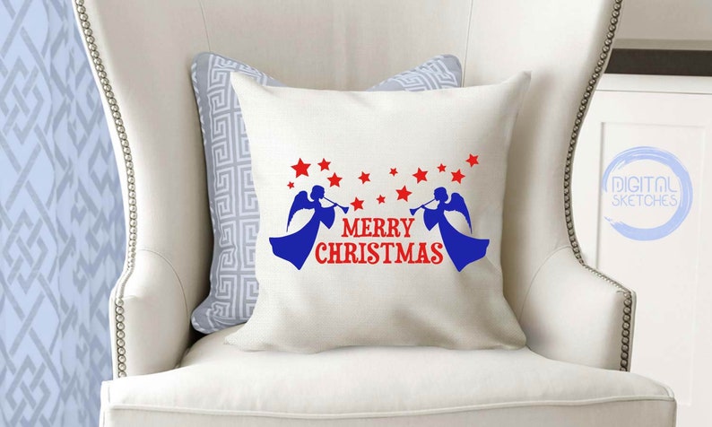 Vector Images Art Angel Svg Stars Cut File Holiday Clipart Merry Christmas SVG Christmas Decorations Christmas SVG Angel Ornaments