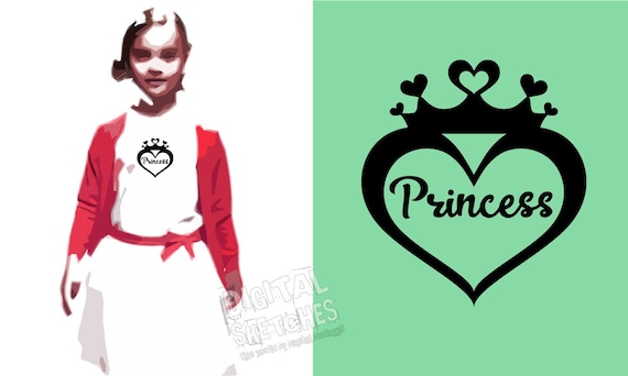 Download Princess Heart Svg Princess Crown Svg Heart Cut File Etsy