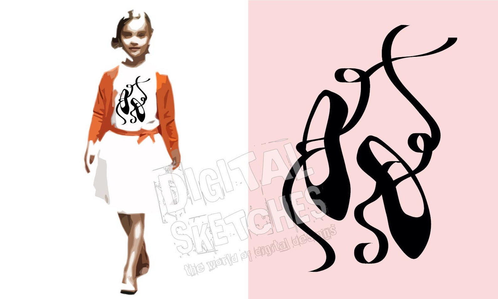 ballet shoes ballerina dance cut file .svg .dxf