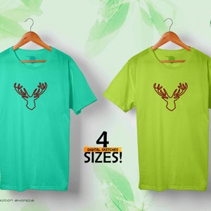 Antlers Applique Design, Deer Head Machine Embroidery Design image 10