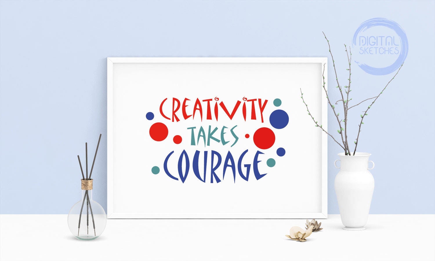 Saying Quote Creativity Takes Courage Printable Art Wall Art | Etsy
