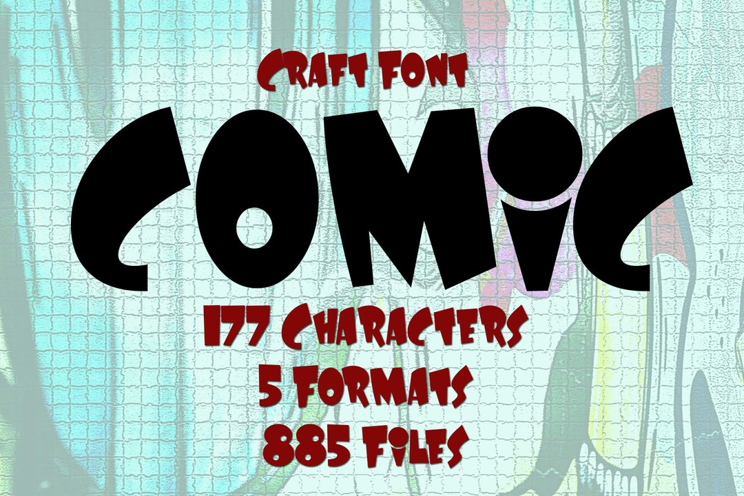 Comic Craft Font, Funny Cartoon SVG Font, Fun Svg Font for Cricut and ...
