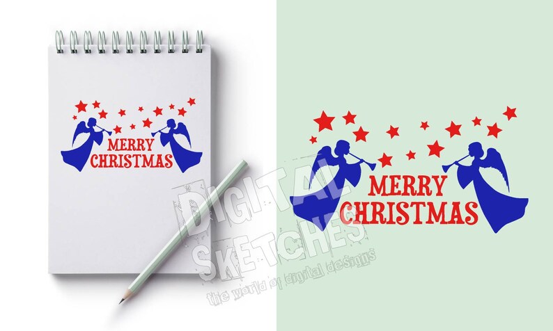 Vector Images Art Angel Svg Stars Cut File Holiday Clipart Merry Christmas SVG Christmas Decorations Christmas SVG Angel Ornaments