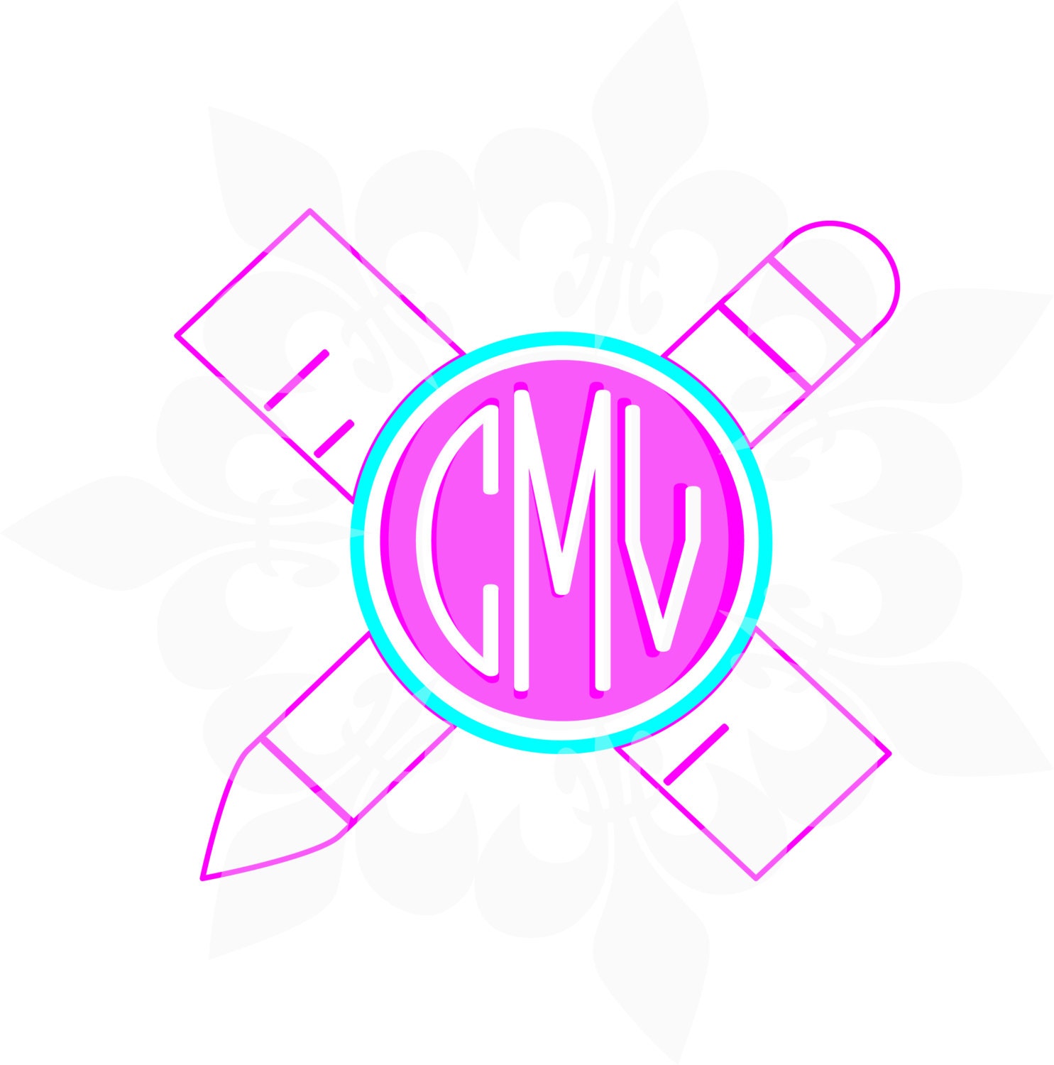 Download Teacher Appreciation Monogram Frame svg dxf eps & png | Etsy