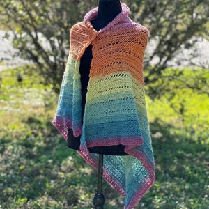 Handmade Crochet Shawl | Lightweight Wrap | Boho Festival Shawl | Cozy Triangle Scarf | Unique Gift for Her