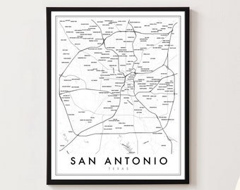 San Antonio Texas Map Print, Boulder  Map Poster, City Map Print, San Antonio Decor, Map of San Antonio Print, San Antonio  Colorado poster