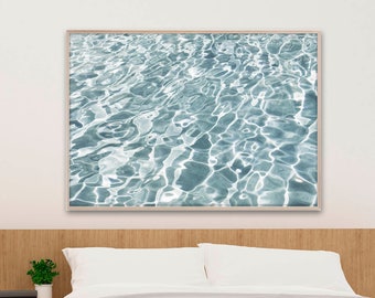 Pool Photography, Coastal Decor, Abstract water photography, abstract water photograph, Tropical water photography art, Large Loft Art