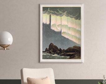 Northern Lights, hollywood glamour art, hollywood glamour decor, Aurora Borealis Art, Aurora Borealis Print, Art Deco Decor, Art Deco Style