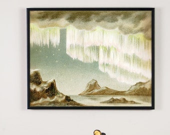 Art Deco Print, Female Bedroom Art, Boudoir Decor, Vintage Hollywood Glamour, Aurora Borealis