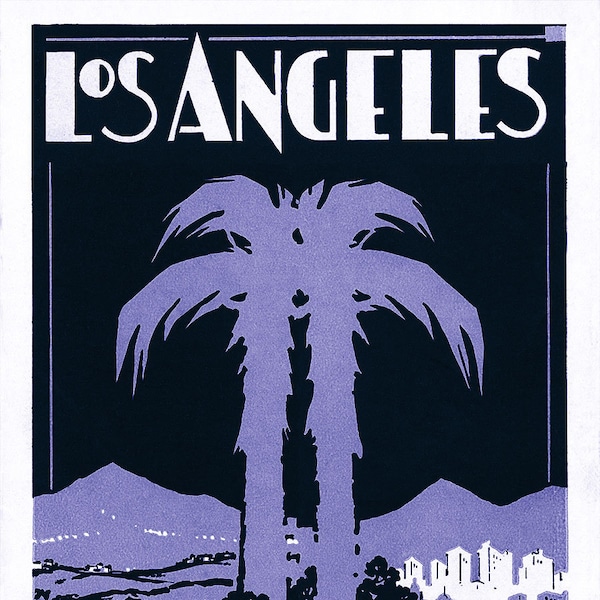 Hollywood Regency, Los Angeles Art Deco Art, Purple, Lavender, Art Deco Decor, Vintage Graphic, LA Deco, Vintage Hollywood, Old Hollywood