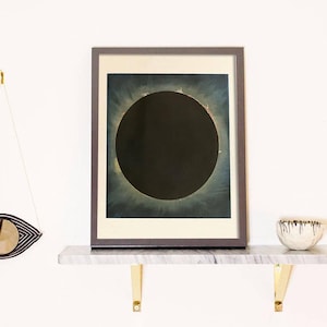 Victorian Solar Eclipse Print, 19th Century Sun Eclipse Giclée, Antique Astronomy Wall Art