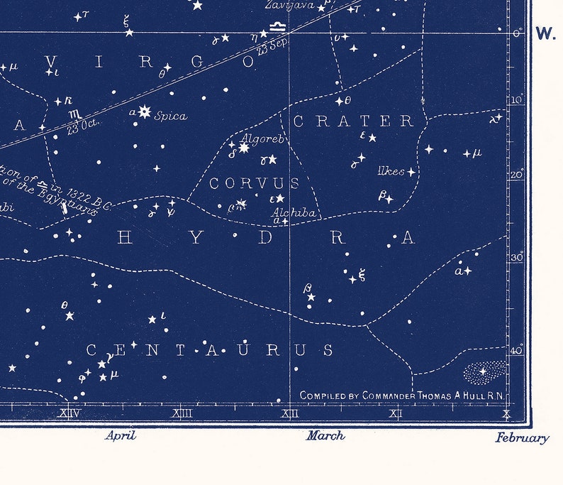Constellation Print Set, Unframed, Constellation Map Set of 2, Constellation Poster Set, Star Map Set, Star Chart, Astronomy Poster image 8
