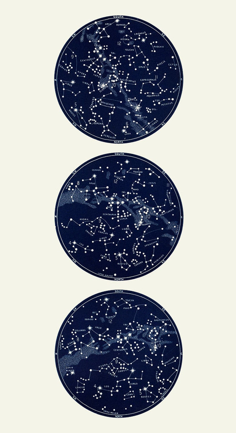 Constellations Art Large Constellations Print Three - Etsy