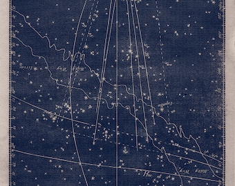 Nautical Constellation Print of Milky Way and Zodiacal Light