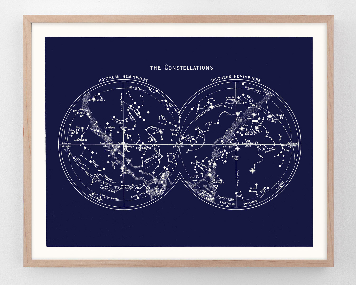 Celestial Map of the Stars Northern Hemisphere Constellation  Etsy