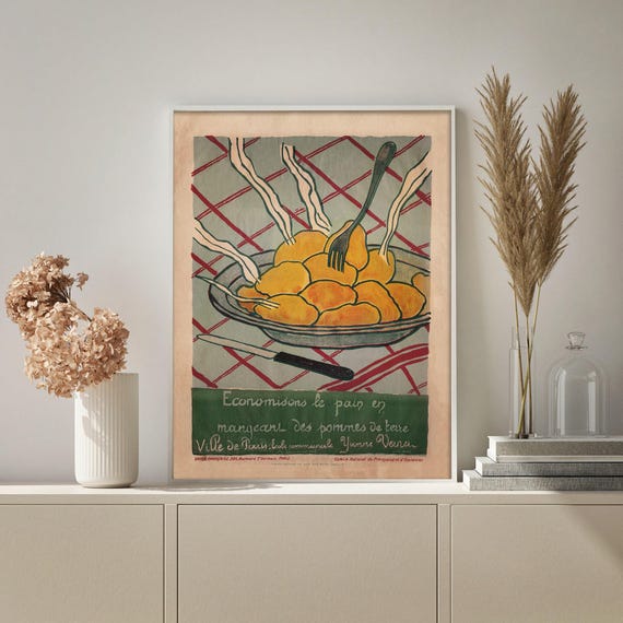 Farm house Decor, Kitchen Art, Rustic Farmhouse, French Country, Food Decor, World War I poster, French Flag, Vintage Farm Decor