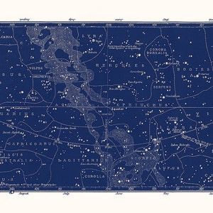 Constellation Print Set, Unframed, Constellation Map Set of 2, Constellation Poster Set, Star Map Set, Star Chart, Astronomy Poster image 4
