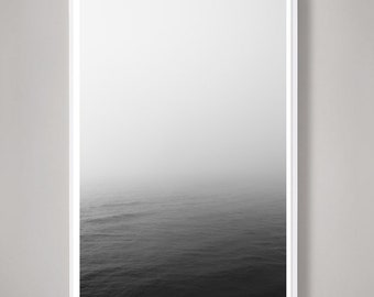 Black and White Ocean, Sea Print, Surfing Art, Minimalist photography, Dorm Decor, Ocean wave photography, Large Art Print, Loft Art, 24x36