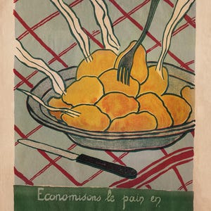 Farm house Decor, Kitchen Art, Rustic Farmhouse, French Country, Food Decor, World War I poster, French Flag, Vintage Farm Decor image 2