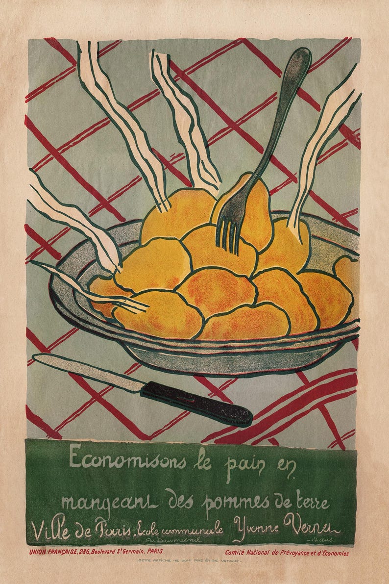Farm house Decor, Kitchen Art, Rustic Farmhouse, French Country, Food Decor, World War I poster, French Flag, Vintage Farm Decor image 2
